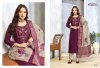 Sarita By Vishnu Vertican Silk Dress Material 